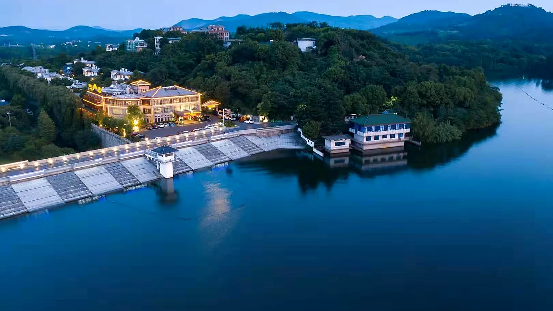 天目湖御湖半岛温泉酒店湖区航拍